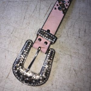 Pink camo western leather belt!!